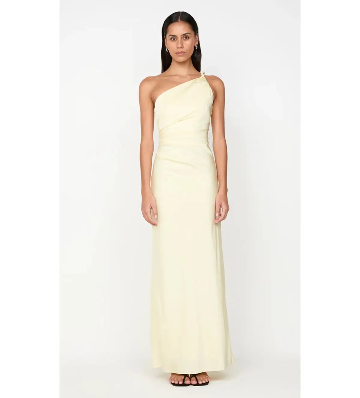 Bec & Bridge Lunetta Asym Maxi Dress Ice Yellow Size 10 photo 3