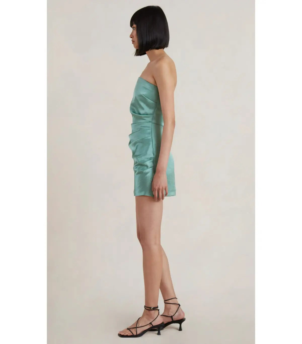 Bec & Bridge Symone Strapless Mini Dress Moss Green Size AU 10 photo 2