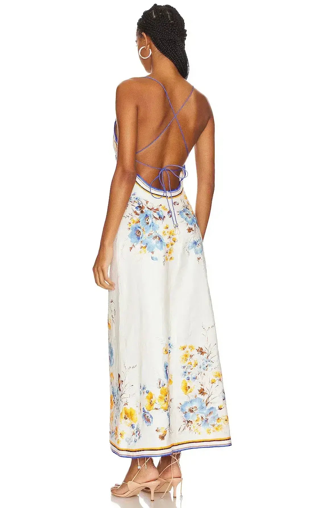 Zimmermann Halcyon Slip Dress Orange/Blue Floral Size 2 / AU 12 photo 3