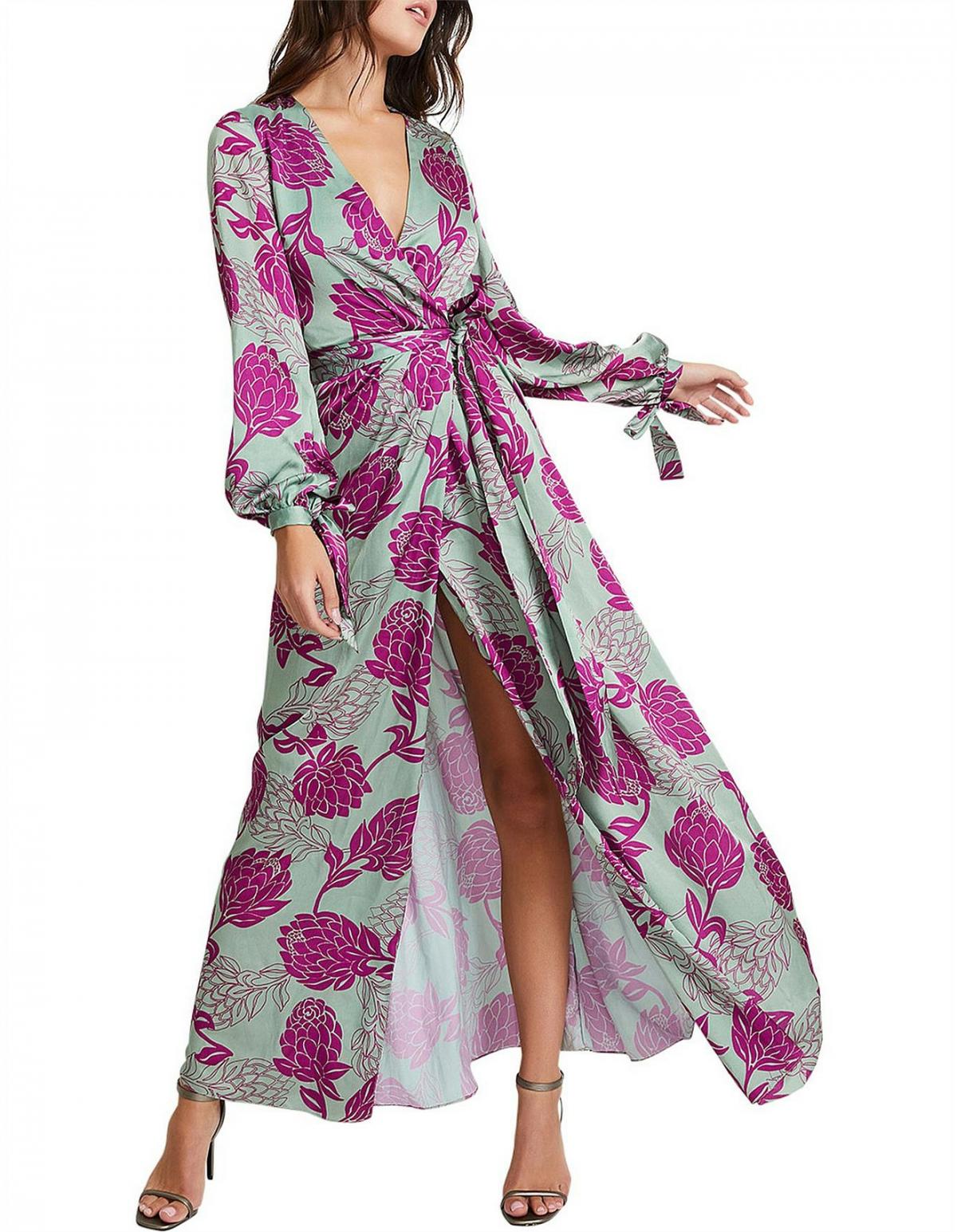PATBO Cecilia Warp Maxi Dress Aqua photo 2