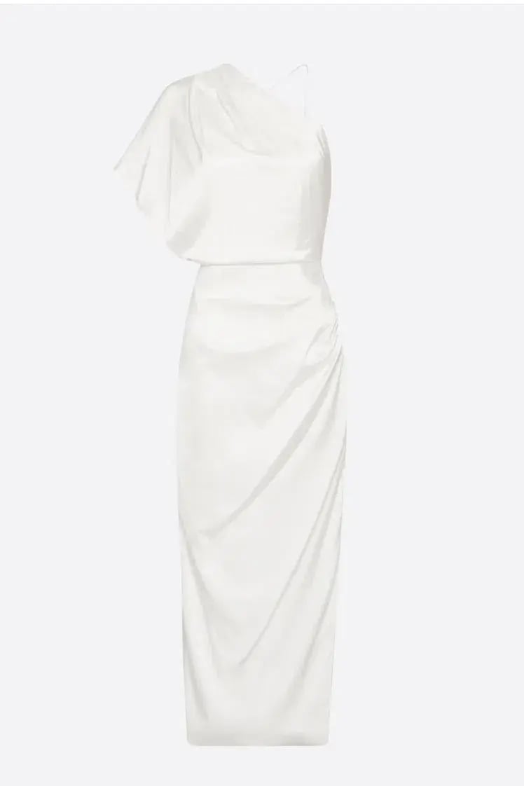 Manning Cartell Heat Asymmetric Dress White Size 10 photo 6