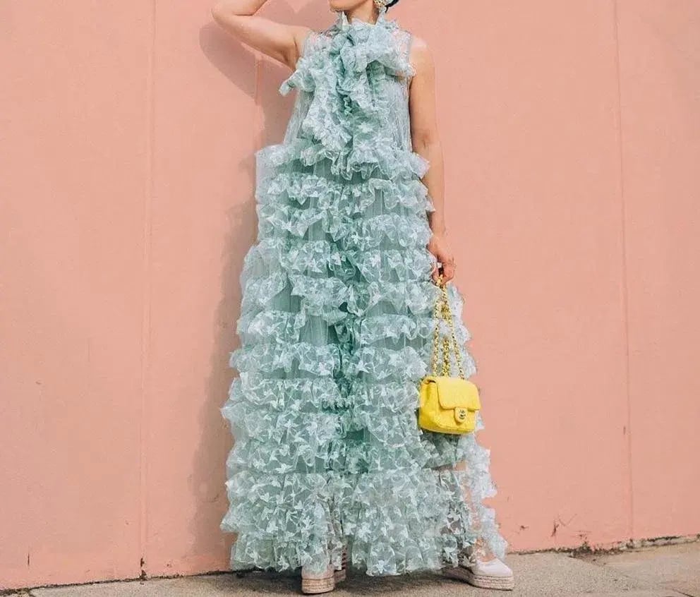 Sister Jane Dream Like A Butterfly Ruffle Maxi Dress Green Size S / Au 8 photo 5