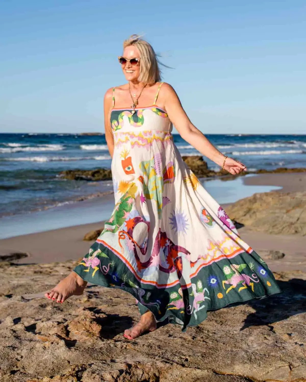 Alemais Seeker Midi Sundress Multi Print Size 14 photo 5