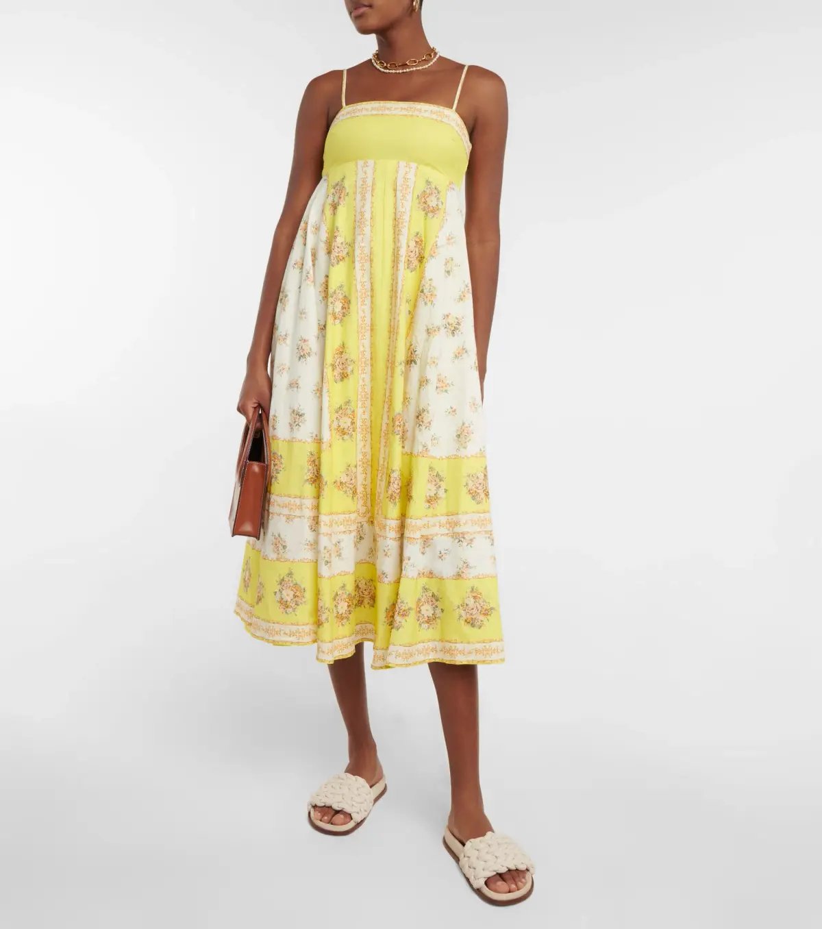 Alemais Catalina Midi Dress Yellow Size 8 photo 4