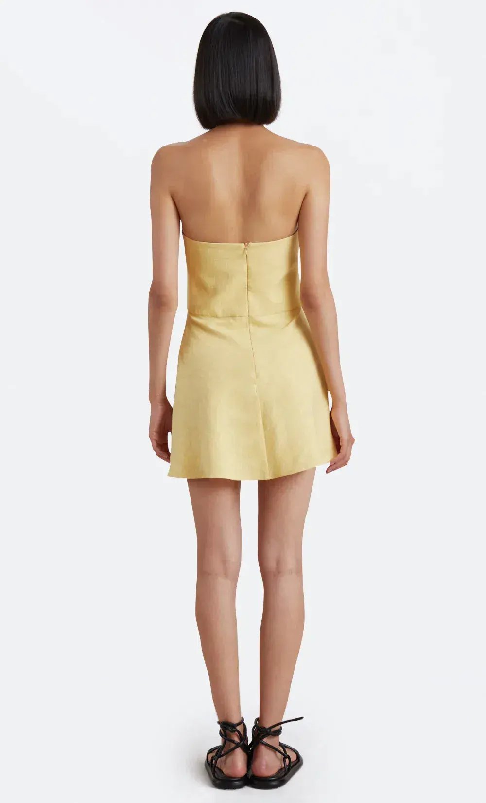Bec & Bridge Cynthia Strapless Mini Dress in Straw Size 16 photo 3