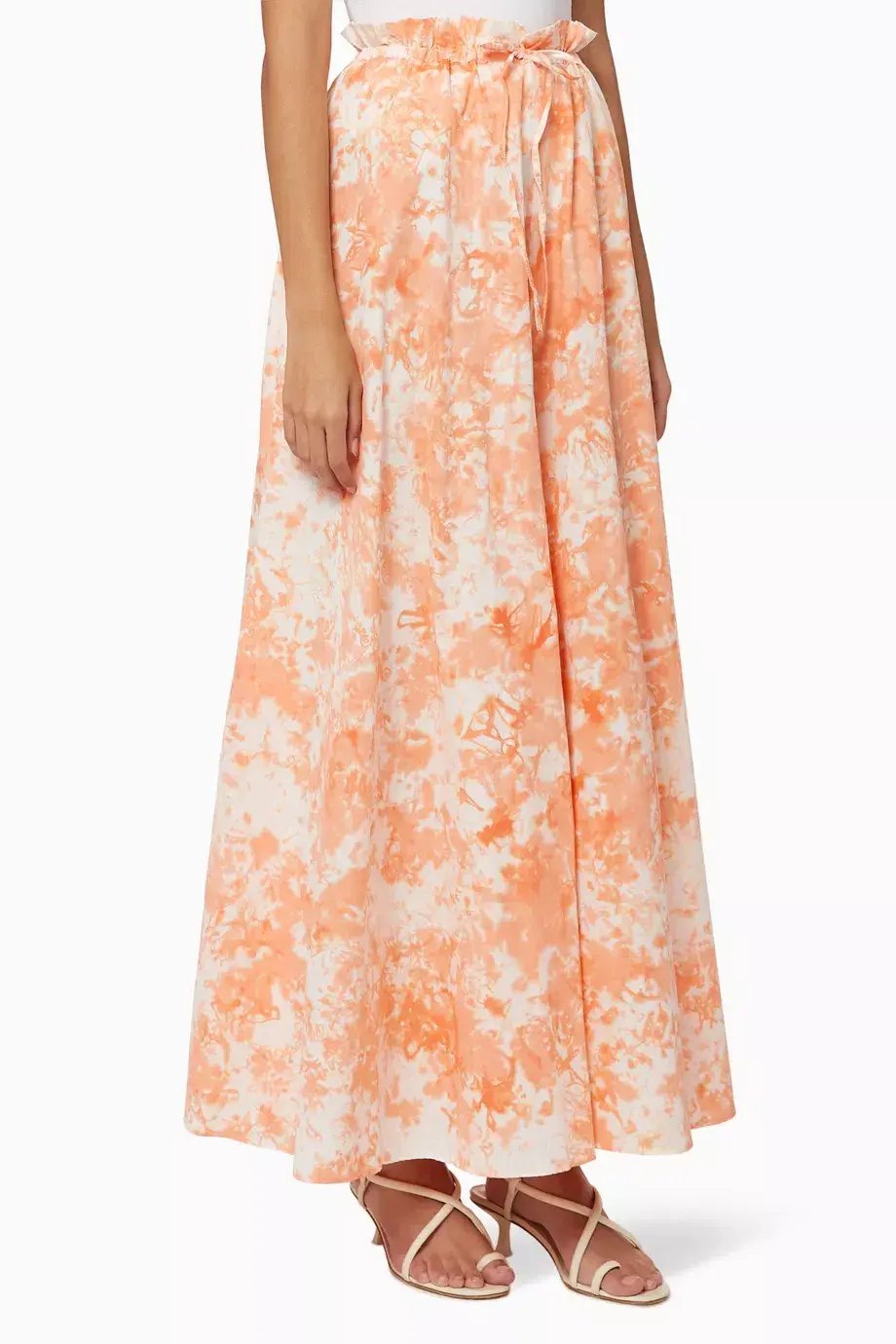 SWF Orange Force Shirt and Skirt Tie Dye Maxi Set Size S/Au 10 photo 3