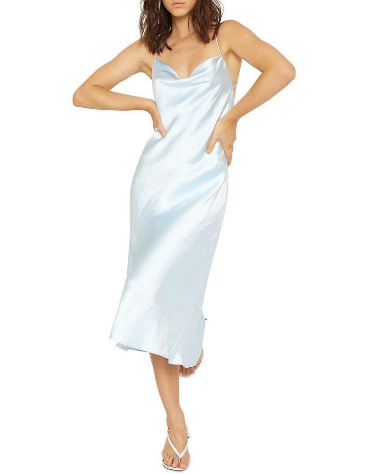 Third Form Cross Back Cowl Bias Slip Dress Powder Blue Size 10 photo 3