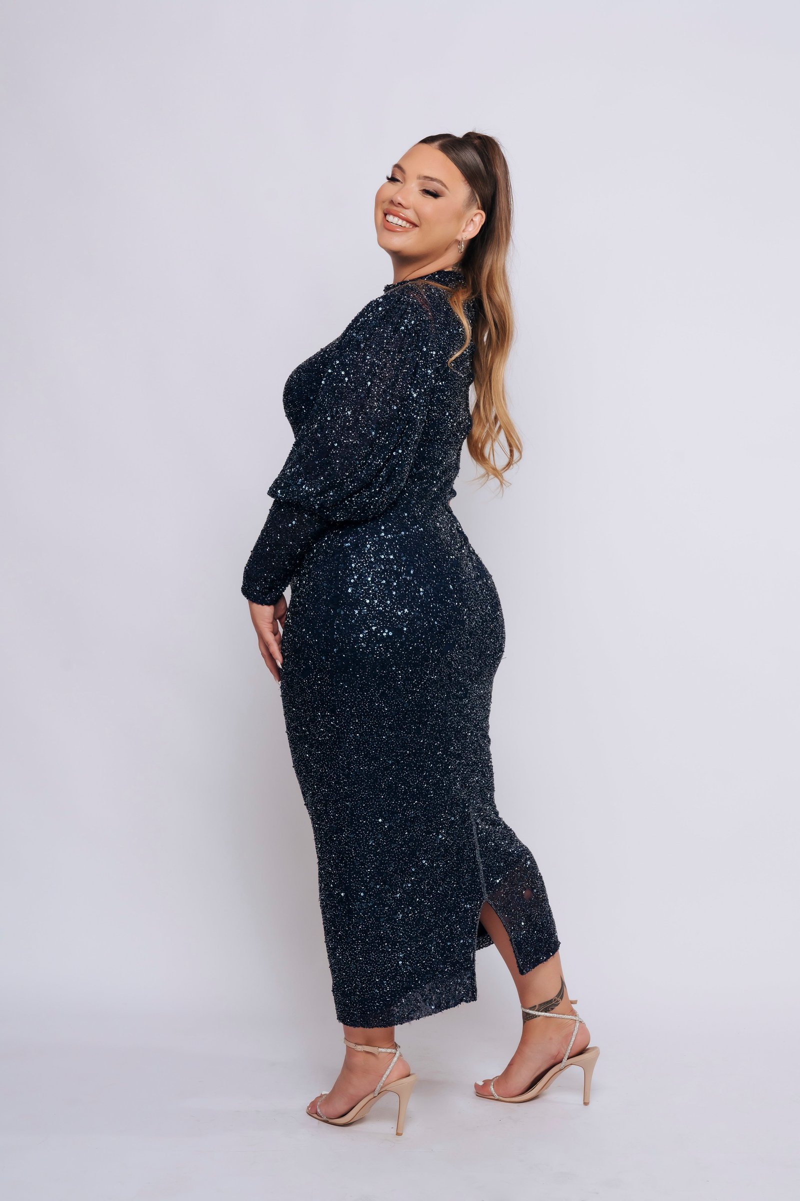 BELLISSA BELLE SLEEVE BY MY SECRET WARDROBE NAVY photo 3