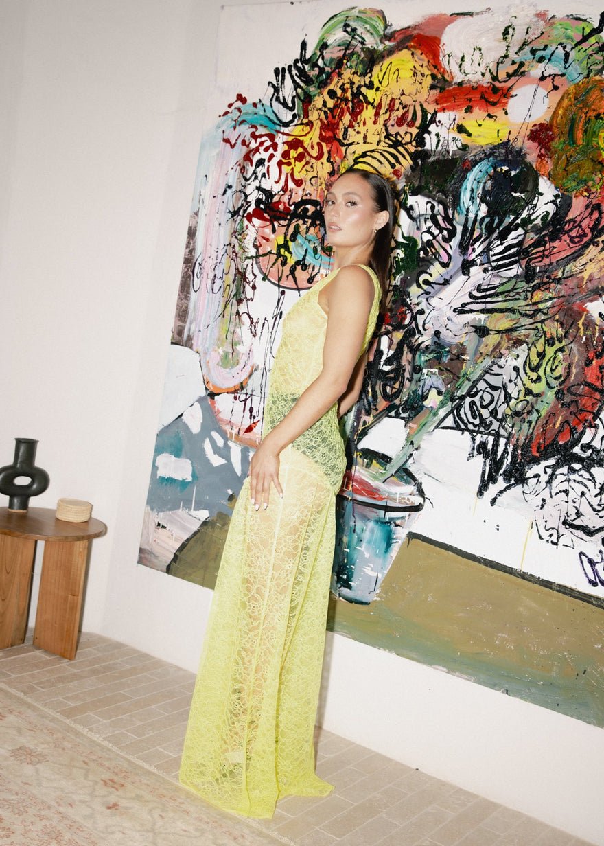 Anna Quan Eliza Dress, Neon Lace photo 3
