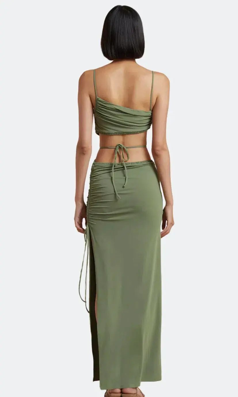 Bec & Bridge Dilkon Maxi Dress Olive Size XS / AU 6 photo 2