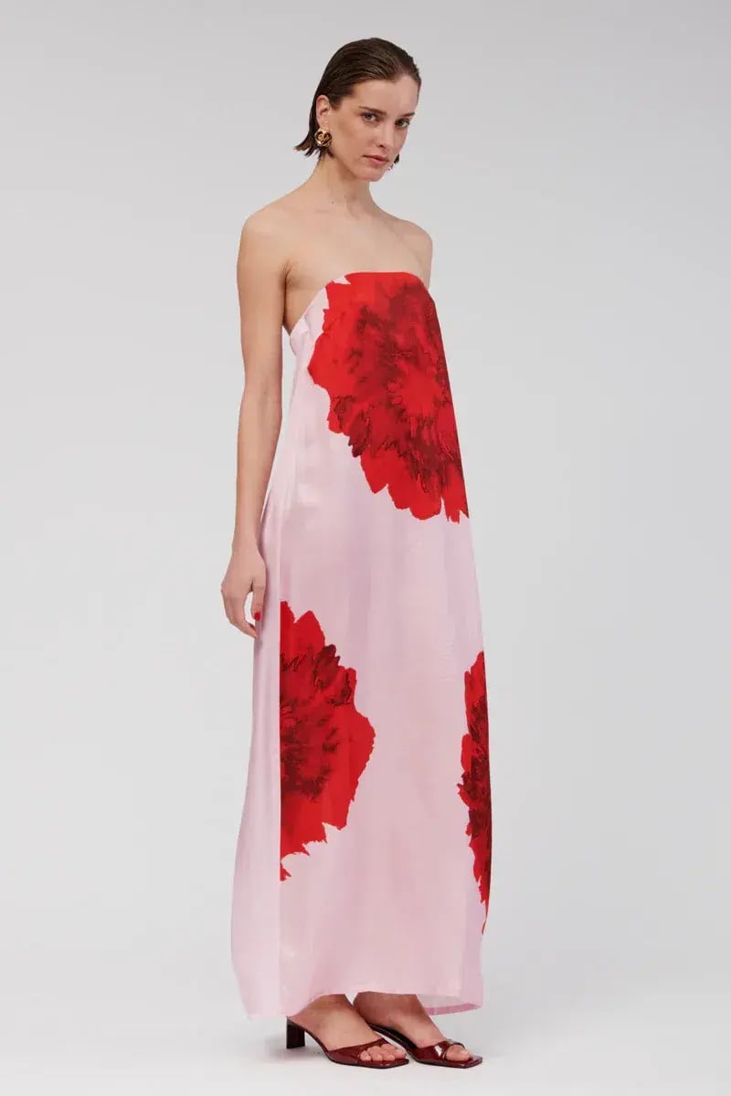 Suboo Emilia Bustier Maxi Dress Pink Floral Size S / AU 8 photo 2
