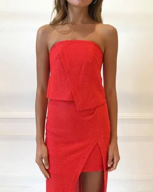 Manning Cartell Marvellous Creations Crop Bustier and Skirt Set Red Size 4/6 photo 5