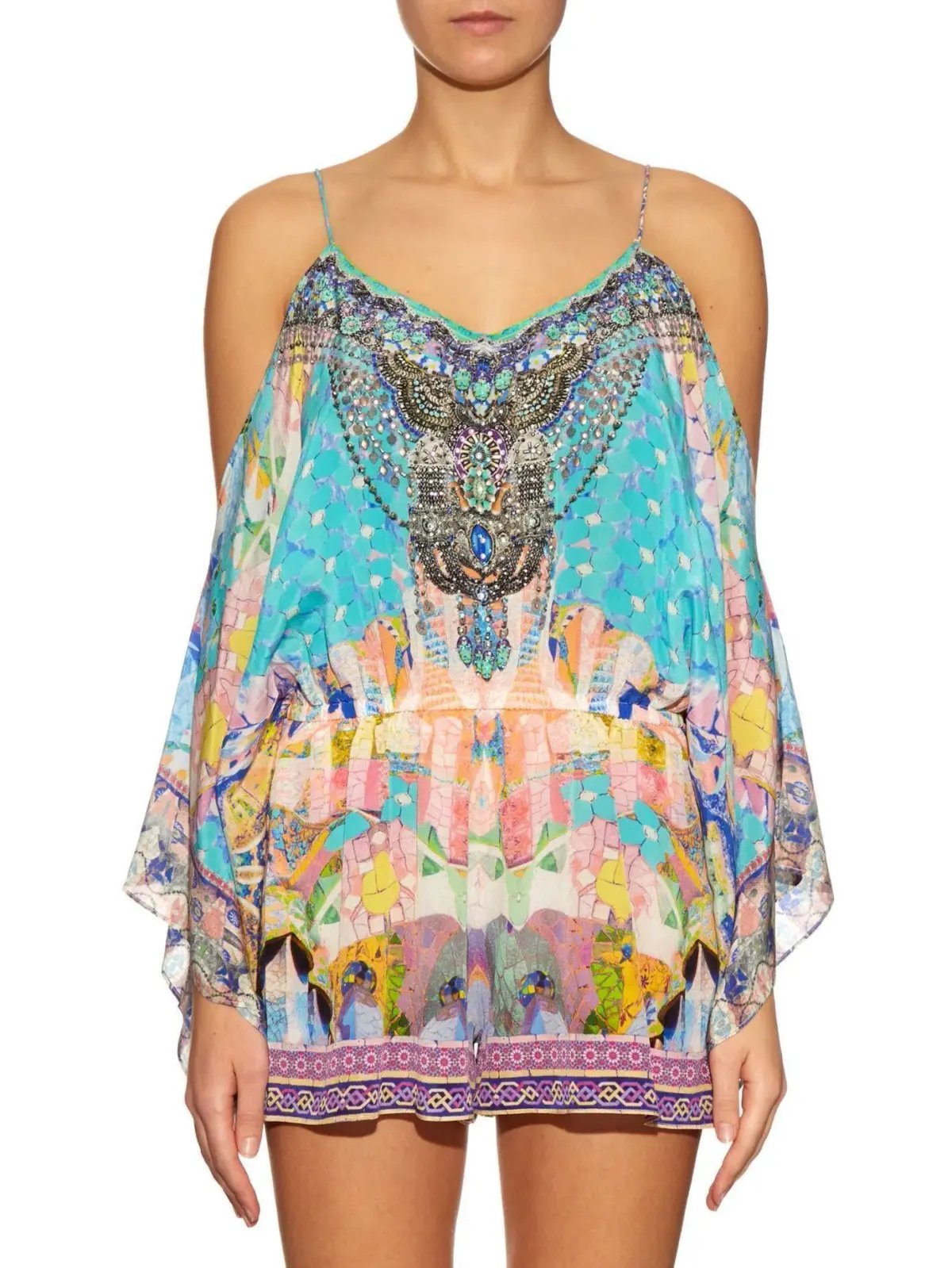 Camilla Gaudi Tribute Drop Shoulder Playsuit Print Size M / AU 12 photo 4