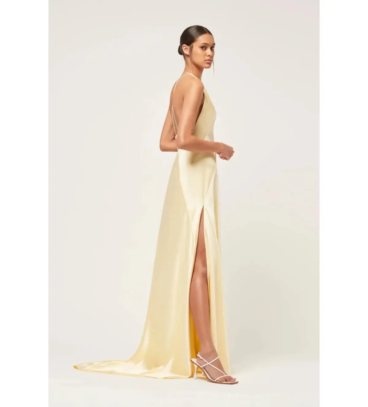 Michael Lo Sordo Bond 007 Paloma Dress Pale Yellow Size 6/XS photo 2