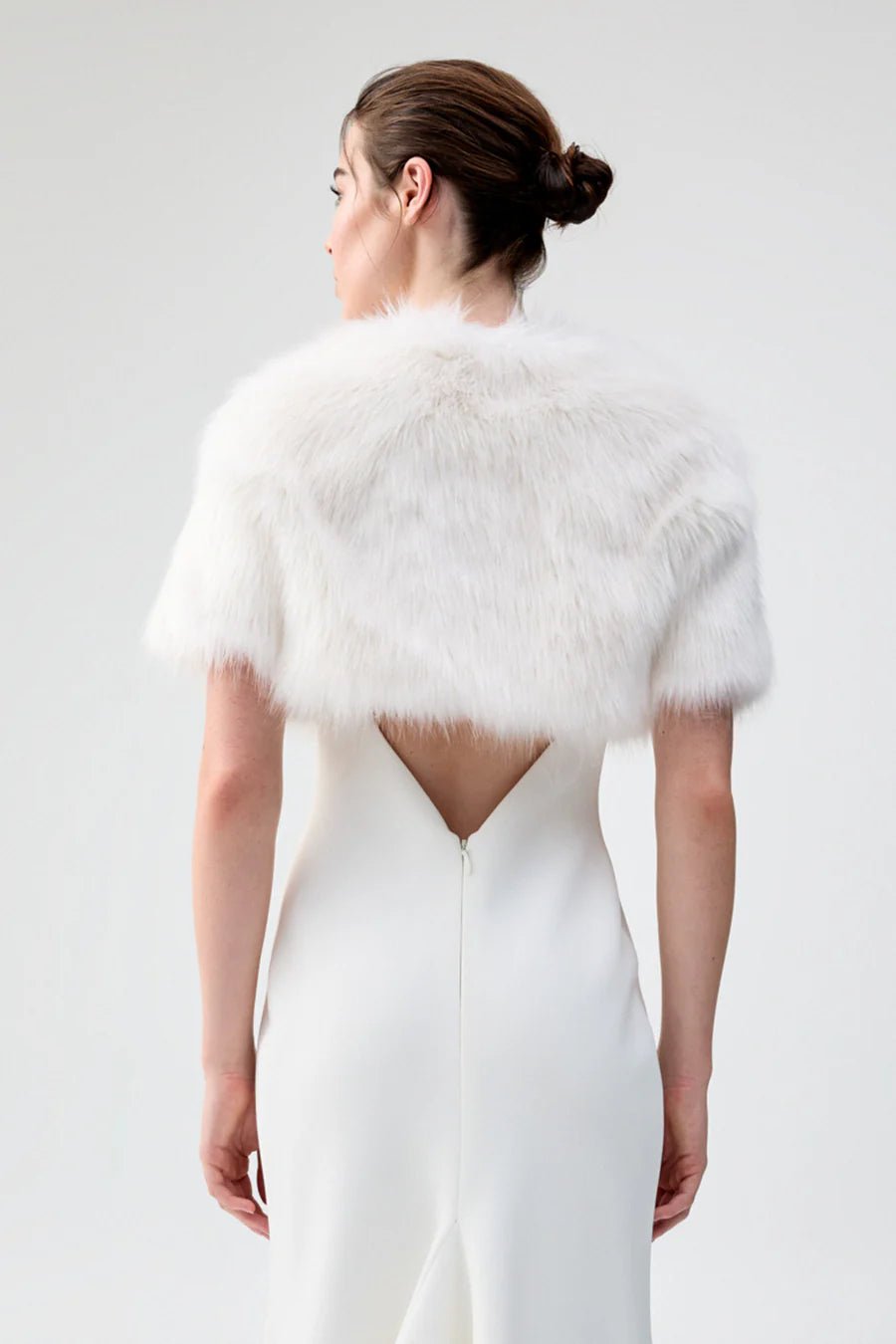 UNREAL FUR LOVE A FUR BOLERO - IVORY photo 5