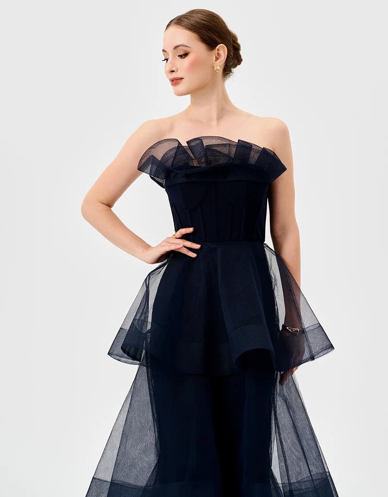 Bariano Mae Tiered Ruffle Midi photo 2