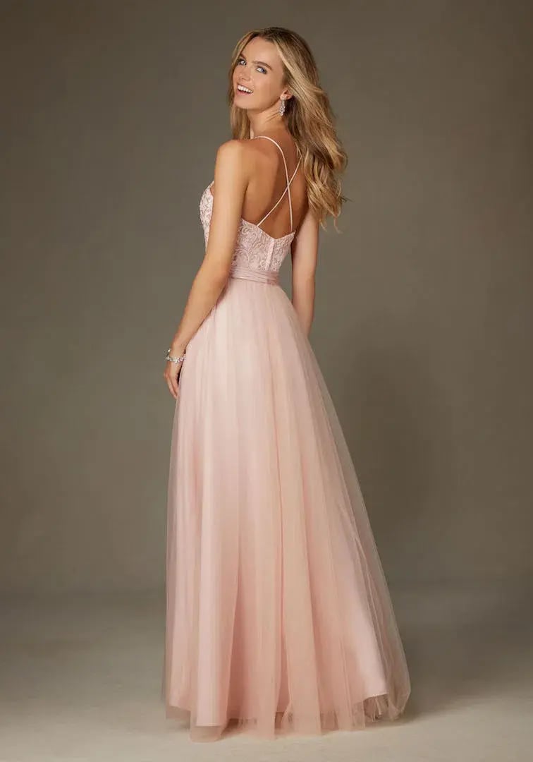 Morilee Ballerina Style Embroidered Ball Dress Blush Size 8 photo 3