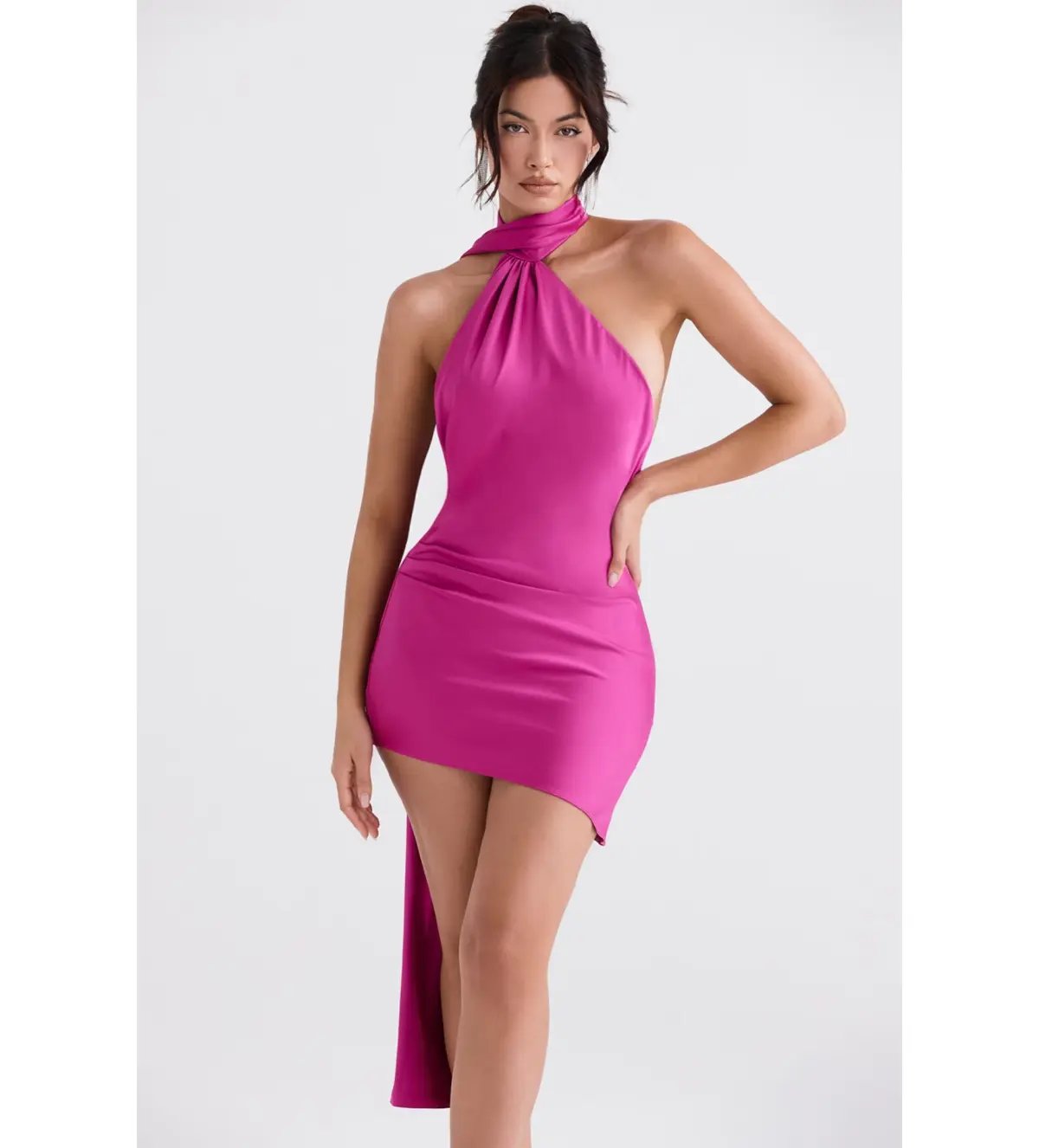House of CB Aida Mini Dress Pink Size 8 photo 4