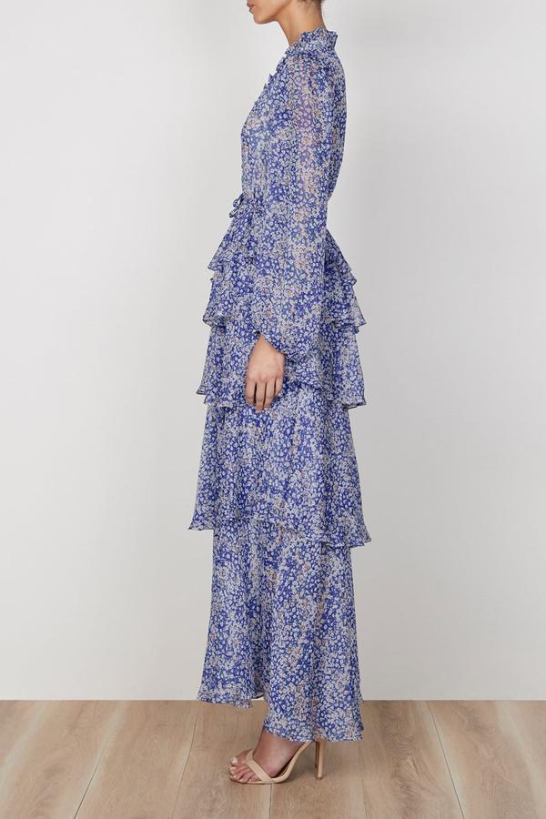 Shona Joy Garner Drawstring Maxi Dress Floral Size 10 photo 2