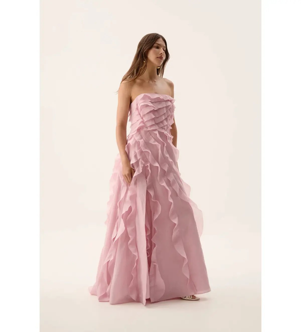 Aje Allaire Gown in Chalk Pink Size AU 8 photo 2