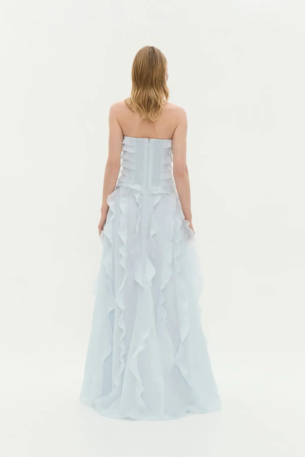 Aje Allaire Gown in Pale Blue Size 8 photo 2