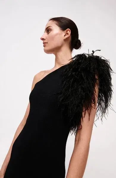 Rachel Gilbert Elcie Gown Black Size 10 photo 3
