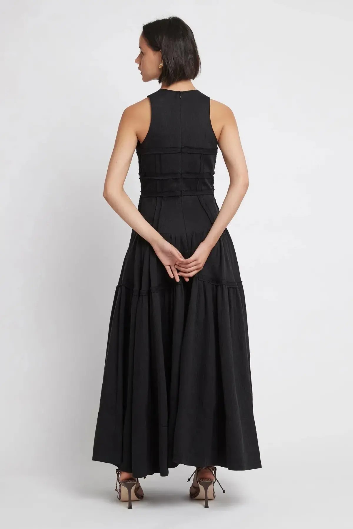 Aje Tidal Corset Midi Dress Black Size AU 6 photo 2