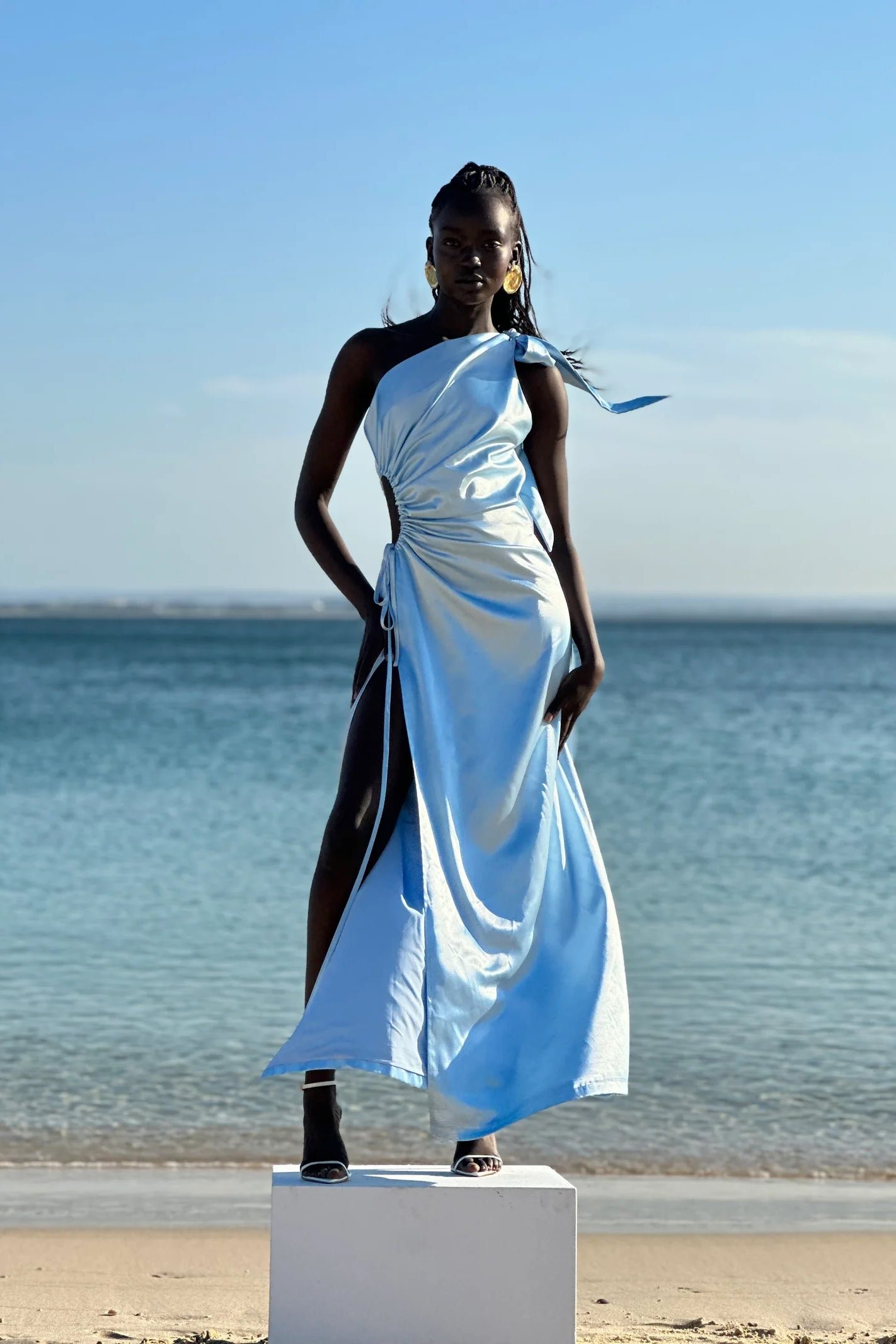 SONYA ALIA MAXI DRESS - AZZURRO PEARLA photo 3