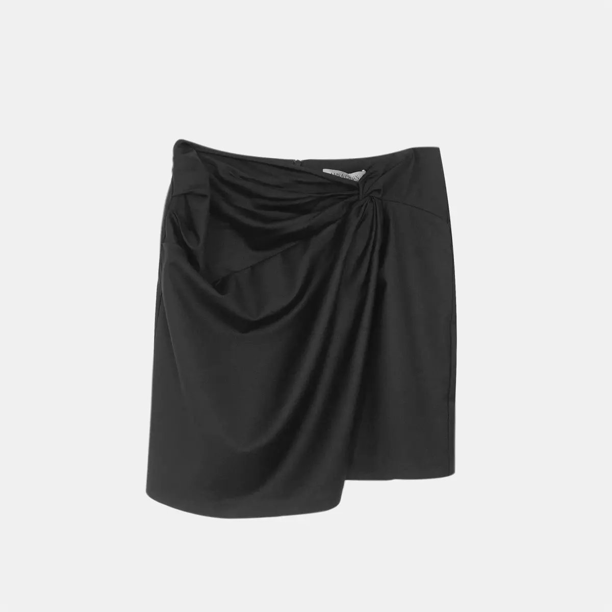 Anna Quan Emelia Ruched Mini Skirt Black Size 12 photo 7