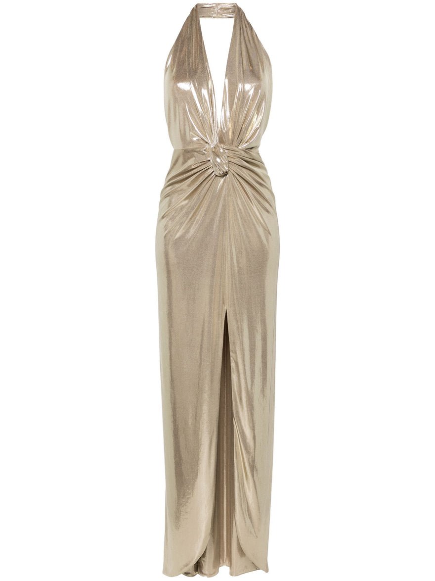 NISSA Backless High-Shine Maxi Dress photo 2