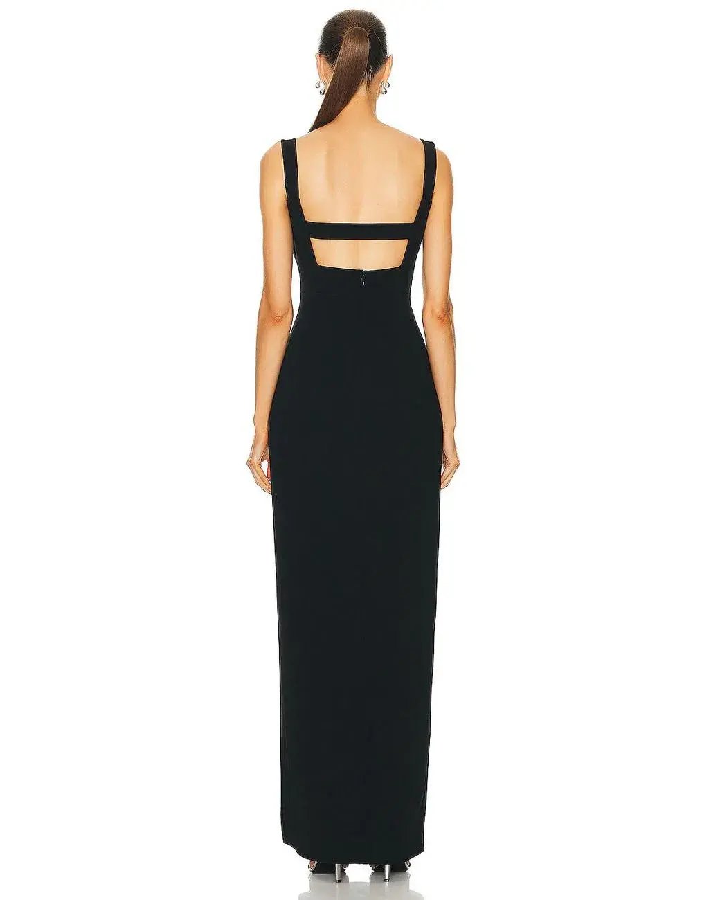 Rachel Gilbert Eli Gown Black Size 10 photo 2