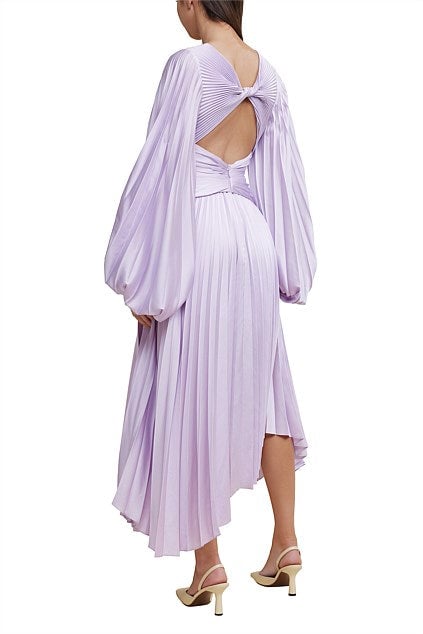 Acler Palms Pleat Dress - Lilac photo 3