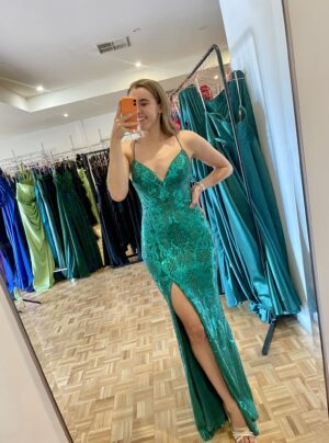 Bariano Mia Lace Up Gown photo 5