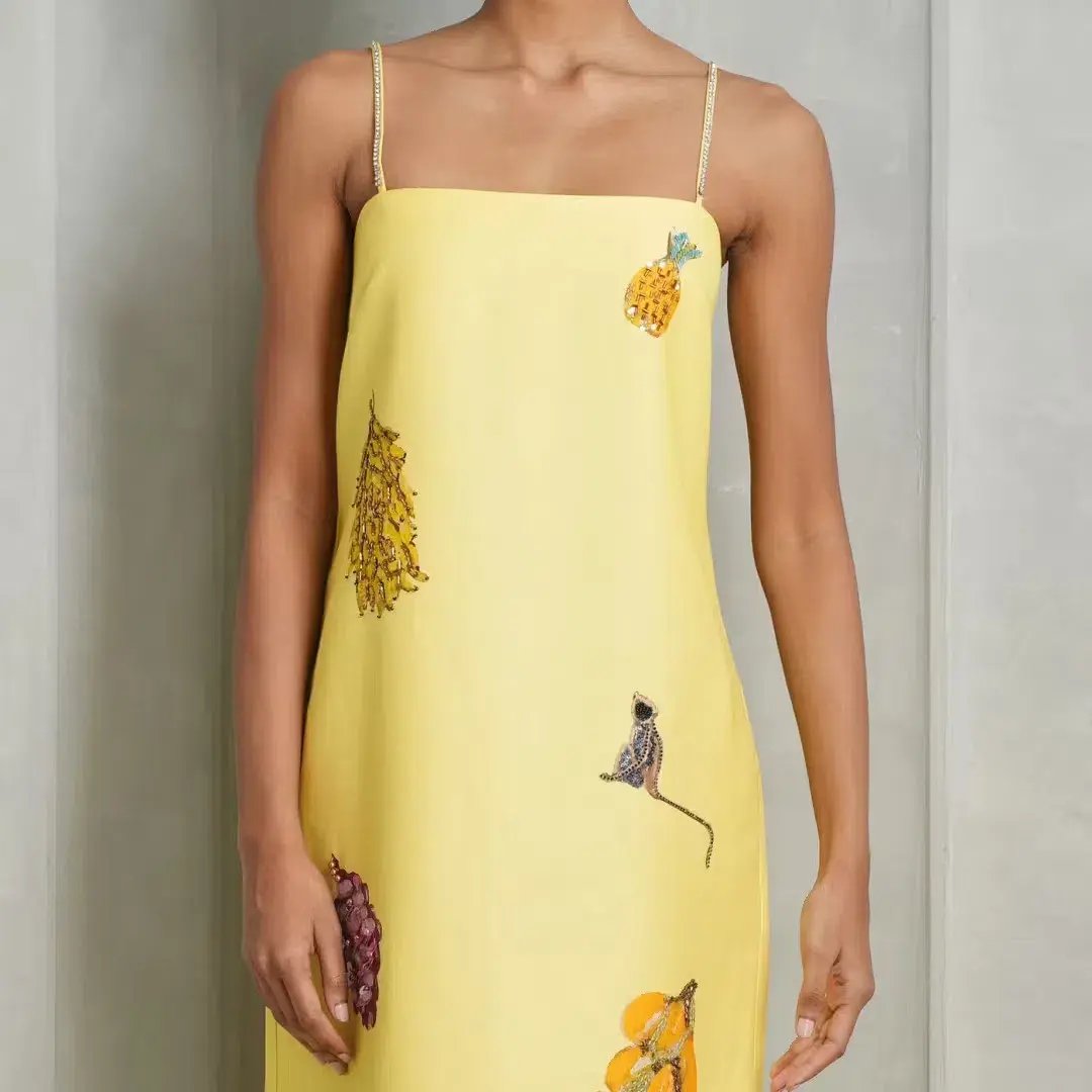ALEMAIS Diamond Dancer Midi Dress Yellow 10 photo 9