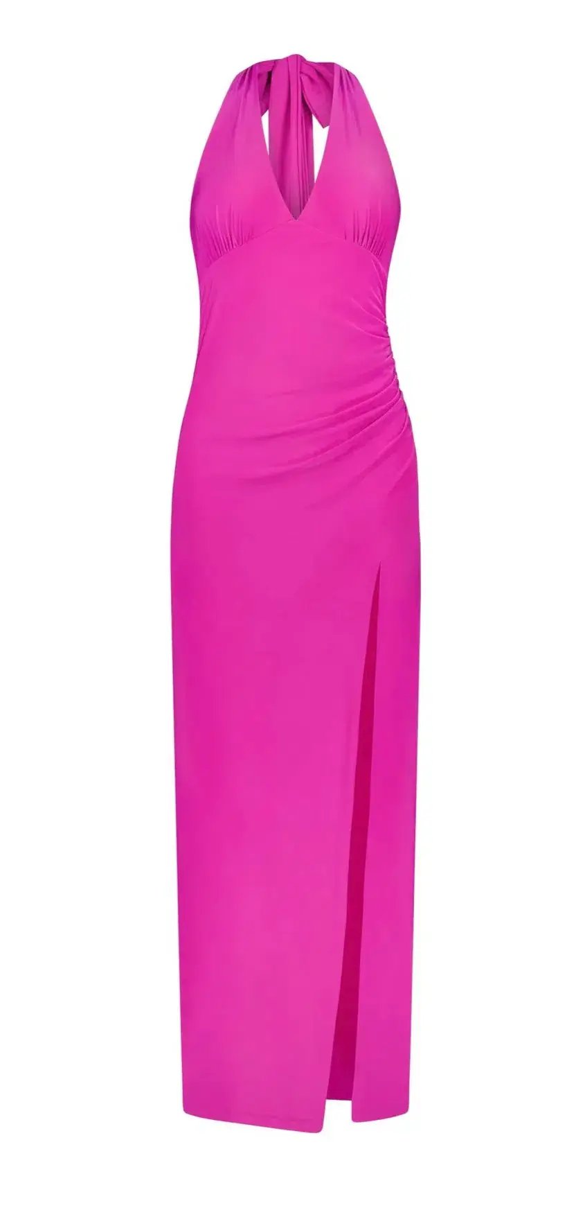 With Harper Lu V-Neck Halter Maxi Dress Fuchsia Size XS / AU 6 photo 7