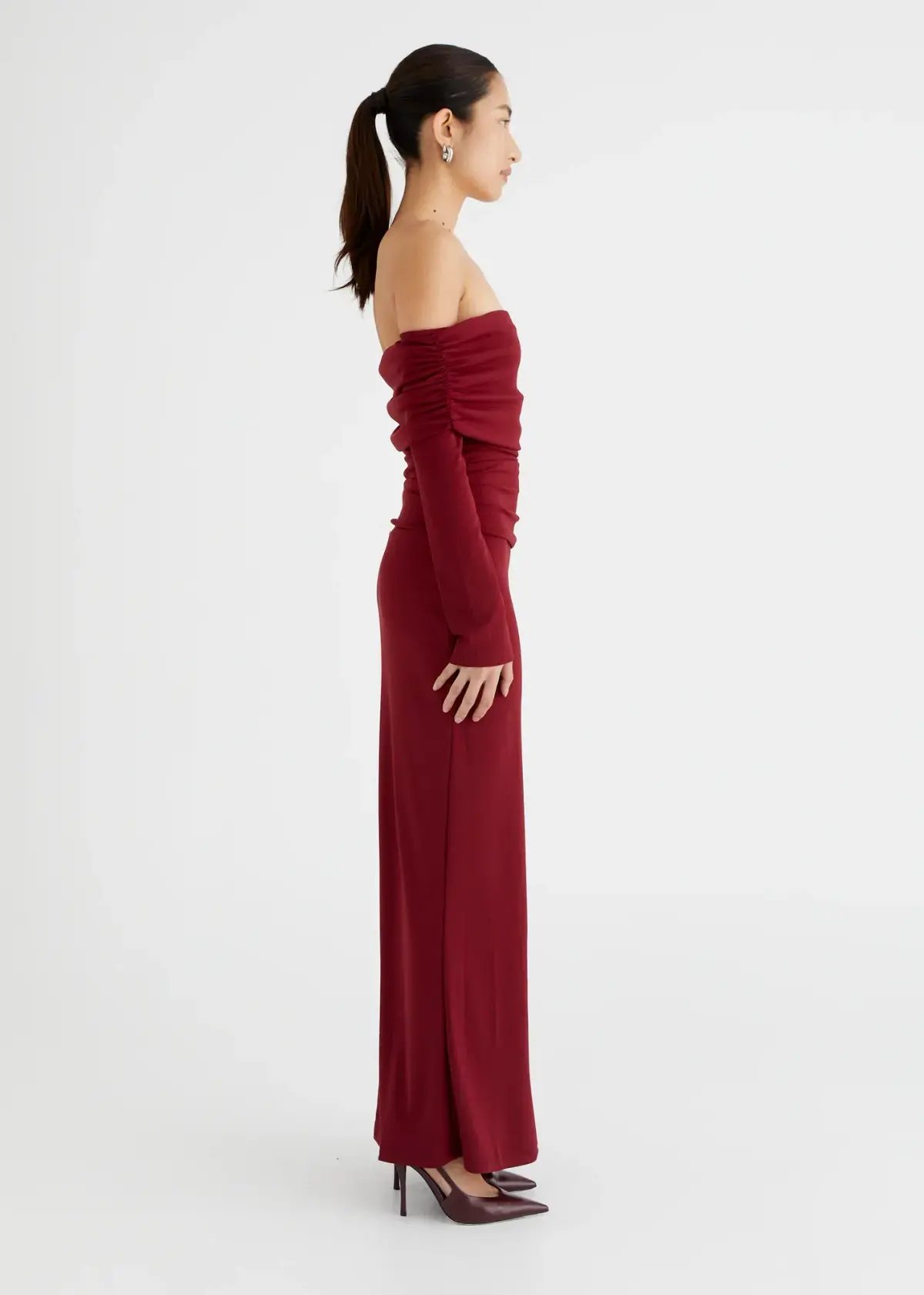 BENNI Lorena Maxi Dress Wine  Size 8 photo 5