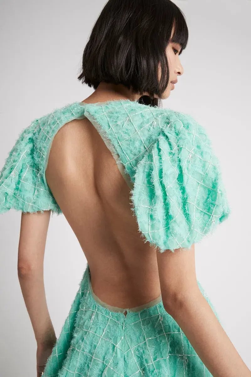 Aje Context Embellished Mini Dress Green Size 10 photo 4