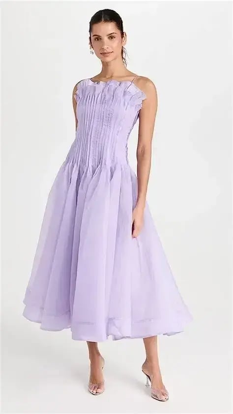 Aje Horizon Pintucked Midi Dress - size 16 photo 2