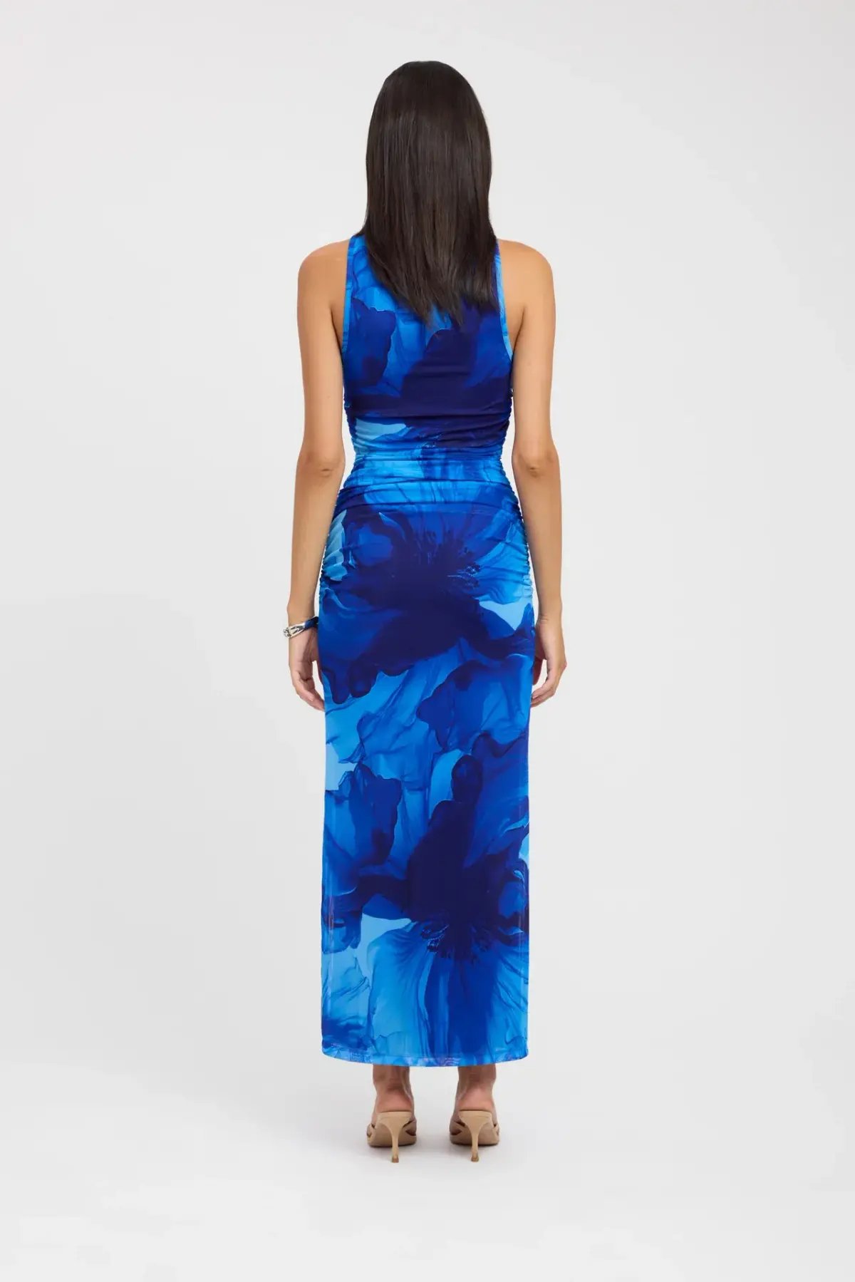 Kookai Rosalia Dress Blue Floral Size 8 photo 3