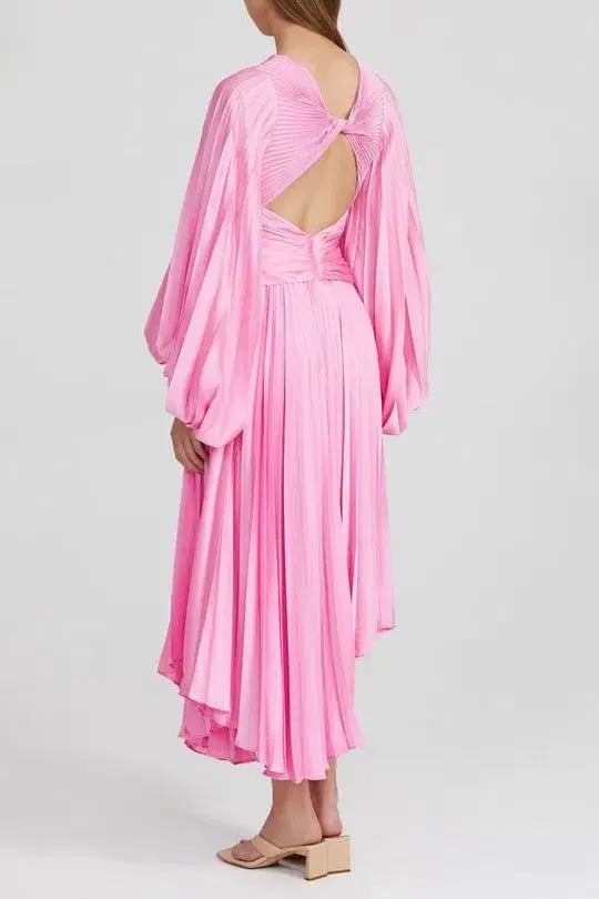 Acler Palms Pleat Dress Confetti Pink Size 8 photo 3