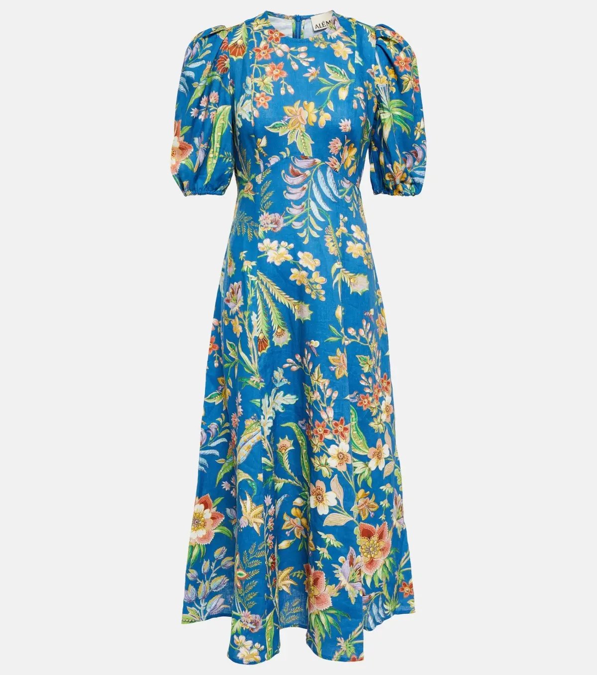 Alemais June Midi Dress Blue Floral Size 16 photo 3