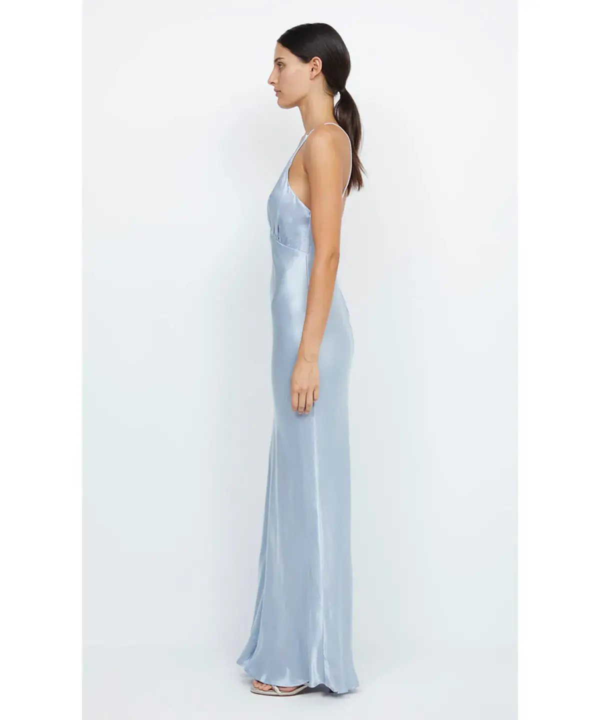 Bec & Bridge Moon Dance Maxi V Dress Dusty Blue Size AU 10 photo 2