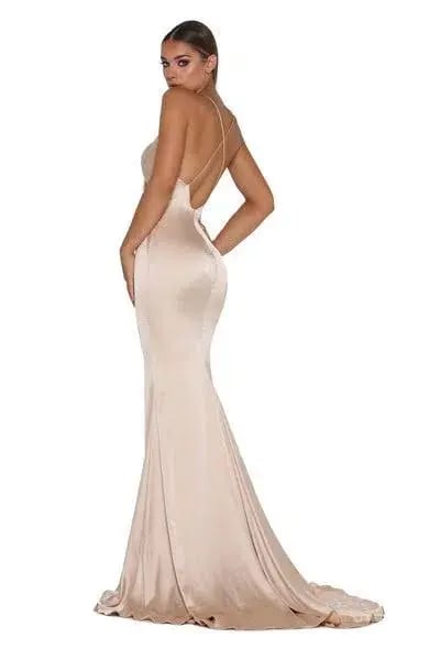 Portia and Scarlett Dana Gown Champagne Size 6 photo 2