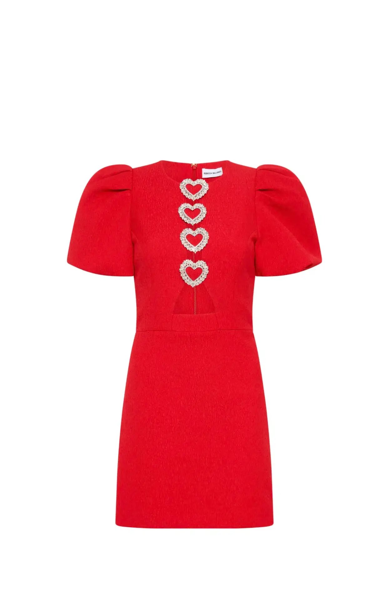 Rebecca Vallance Chiara Puff Sleeve Mini Dress Red Size 8 photo 5