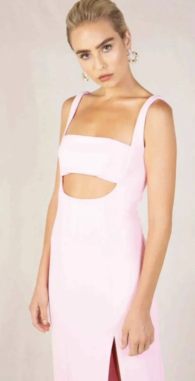 MISHA Simonetta Midi Dress Pink Size 8 photo 2