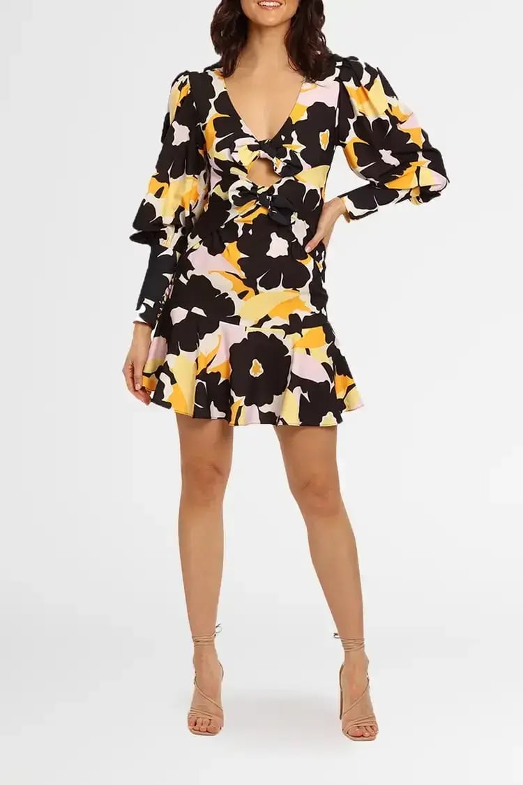 By Johnny Bold Blooms Mini Dress in Multi Floral Size 14 photo 2