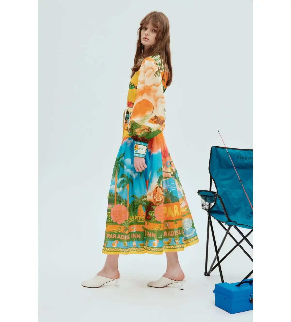 Alemais Paradiso Midi Shirtdress Multi Print Size 14 photo 2