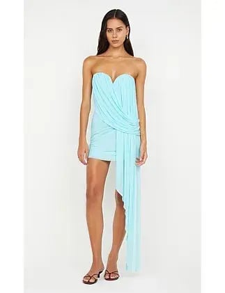 Bec Bridge DANKA STRAPLESS MINI DRESS Turquoise Size 8 photo 6