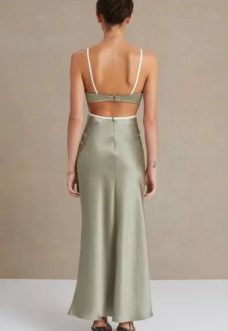 Bec & Bridge Veronique Maxi Dress - Sage Green Size AU 6 photo 5