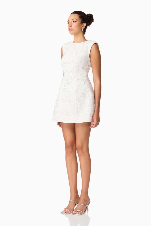 Elliatt Carol Tulip Mini Dress - White photo 4